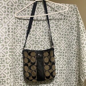 Coach Black and Tan Crossbody Bag